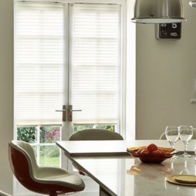 Perfect fit blind framed neatly within a uPVC door pane